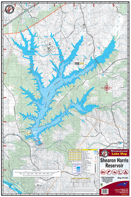Kingfisher North Carolina Lake Maps - Angler's Headquarters