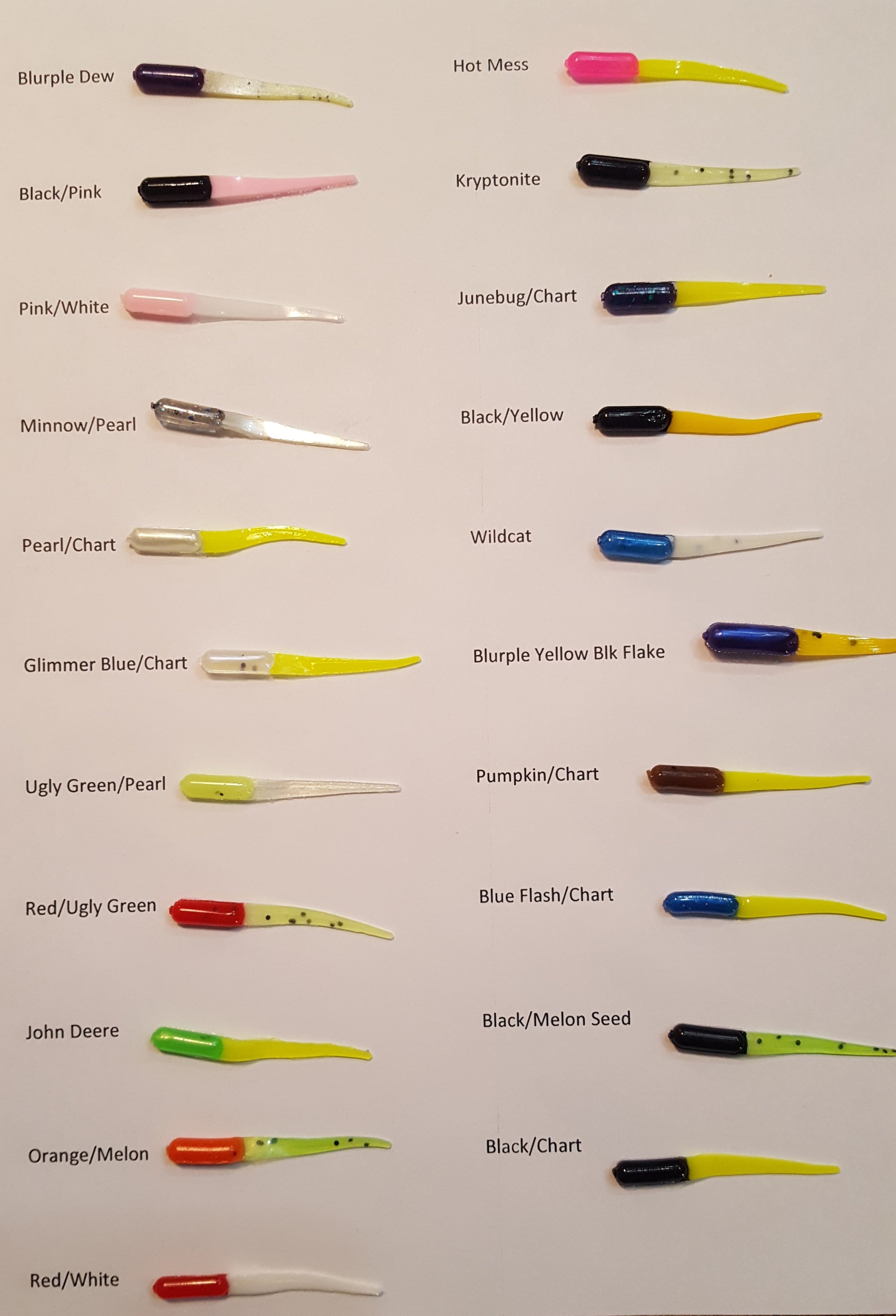 fish stalker lure Fish Stalker Magnum (2.5") Slab Tail Jigs (8 Pack) Pearl / 2.5"