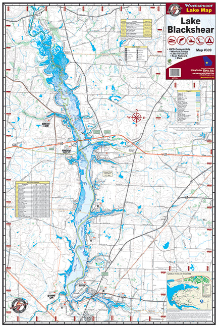 Kingfisher Georgia Lake Maps - Angler's Headquarters