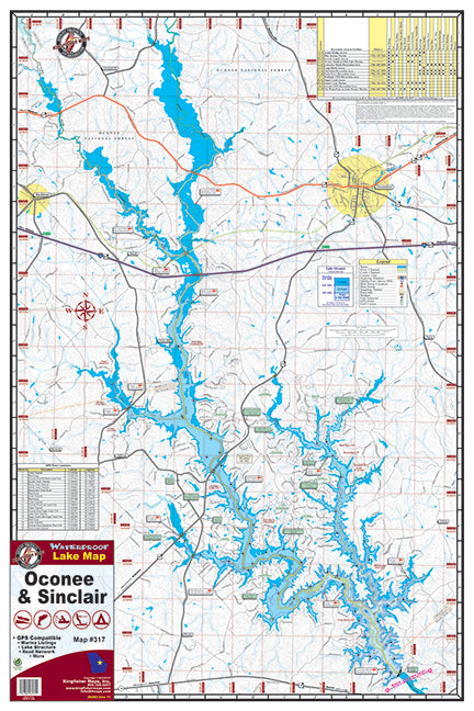 Kingfisher Georgia Lake Maps - Angler's Headquarters