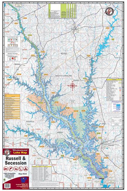 Kingfisher South Carolina Lake Maps - Angler's Headquarters