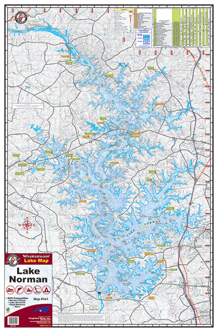 Kingfisher North Carolina Lake Maps - Angler's Headquarters