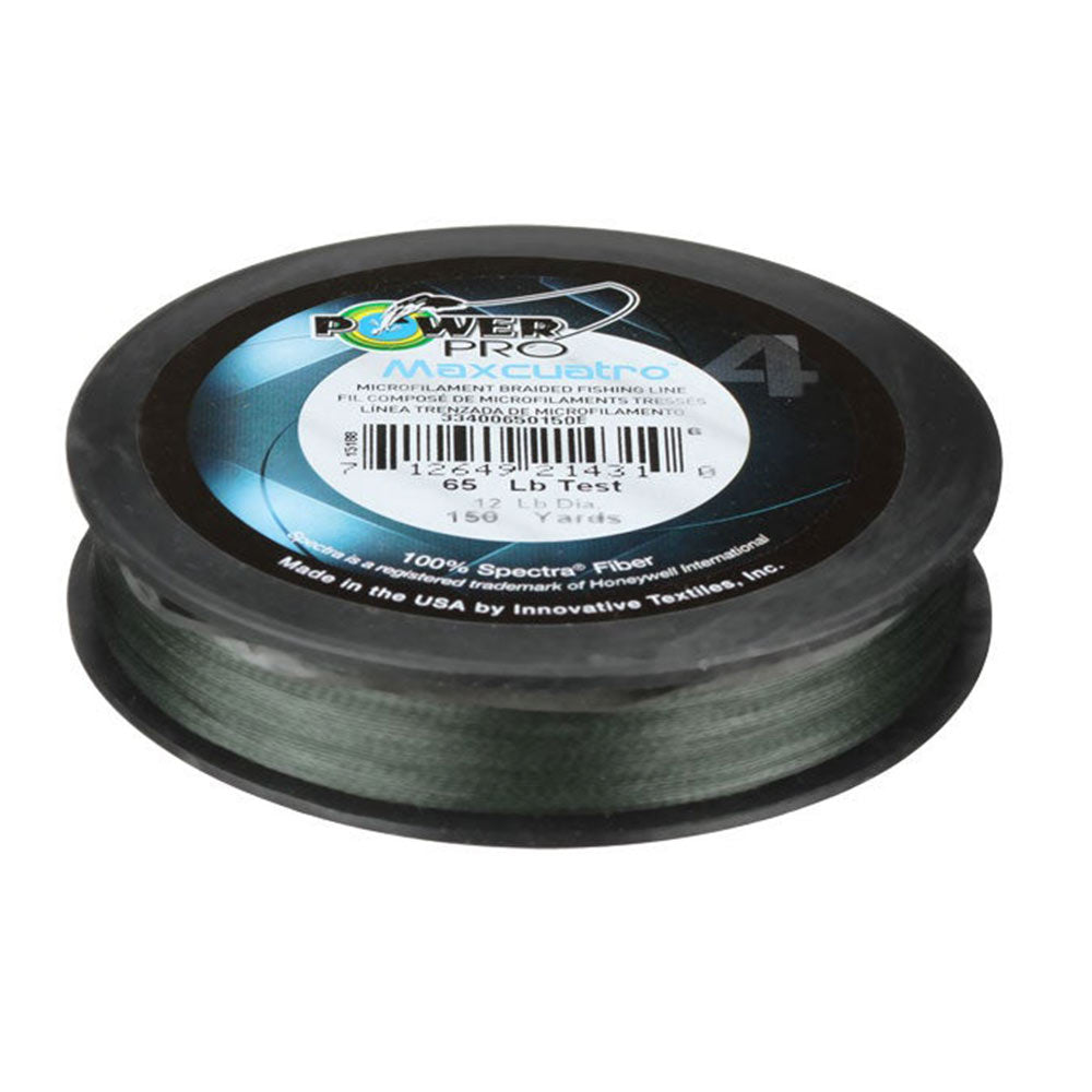 Power Pro Maxcuatro Braided Fishing Line 100lb / 1500yds / Moss Green