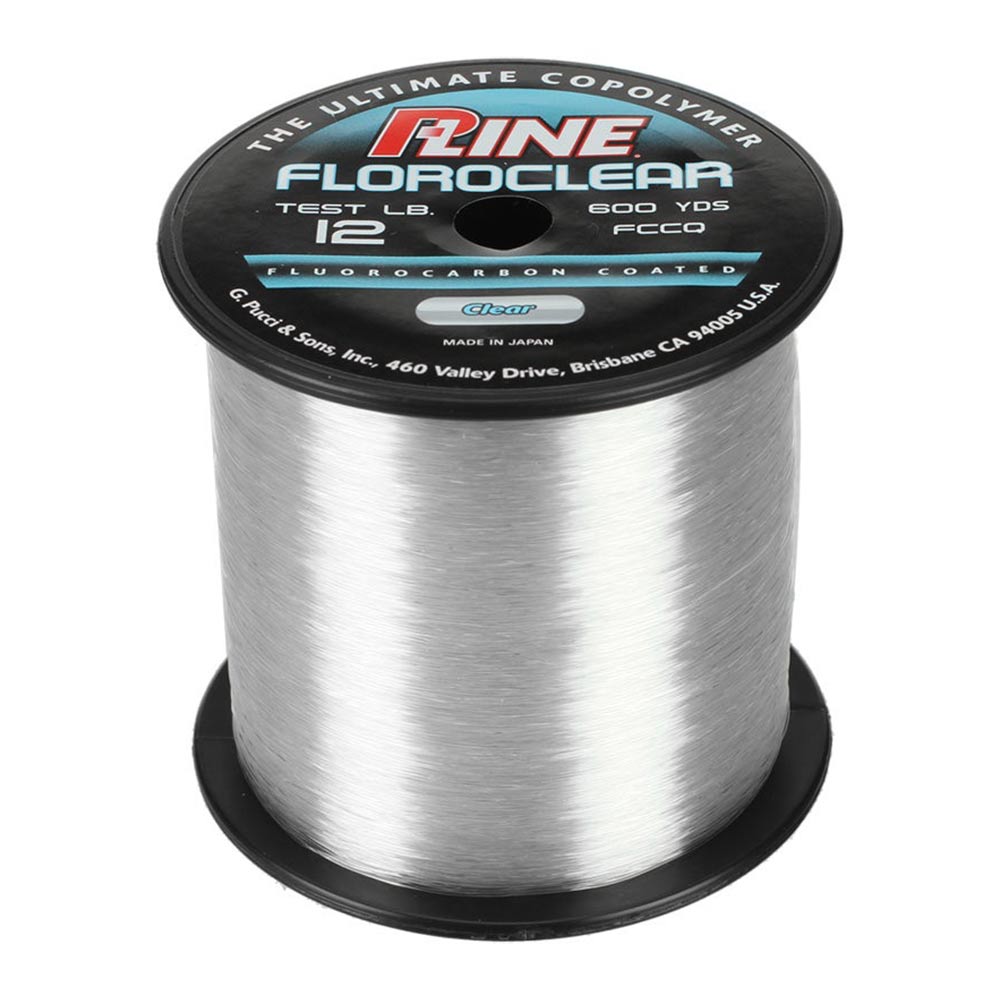 P-Line Floroclear Fluorocarbon Coated Fishing Line (12 Lb./ 600 Yds.)  (Clear)