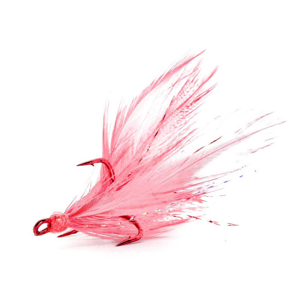 Mustad Feather Dressed Treble (Red) (2 pk)