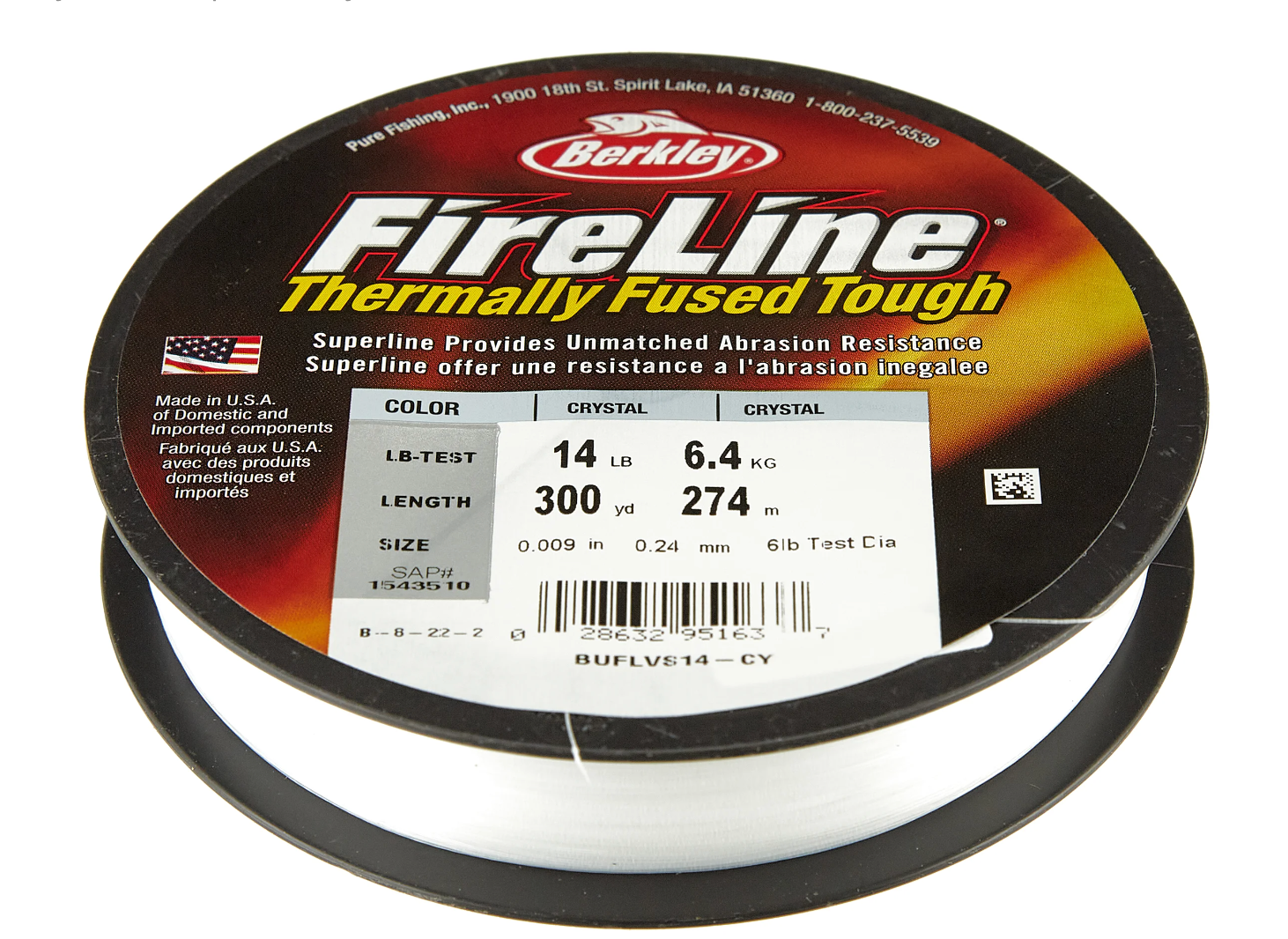 berkley fireline fused fishing line Original making it 5 times tougher than conventional braided lines Berkley FireLine Crystal Fused Fishing
