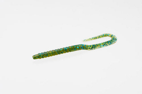 blue worm with yellow tail zoom fishing lure Zoom U-Tale Worm (6 inches-20 pack)