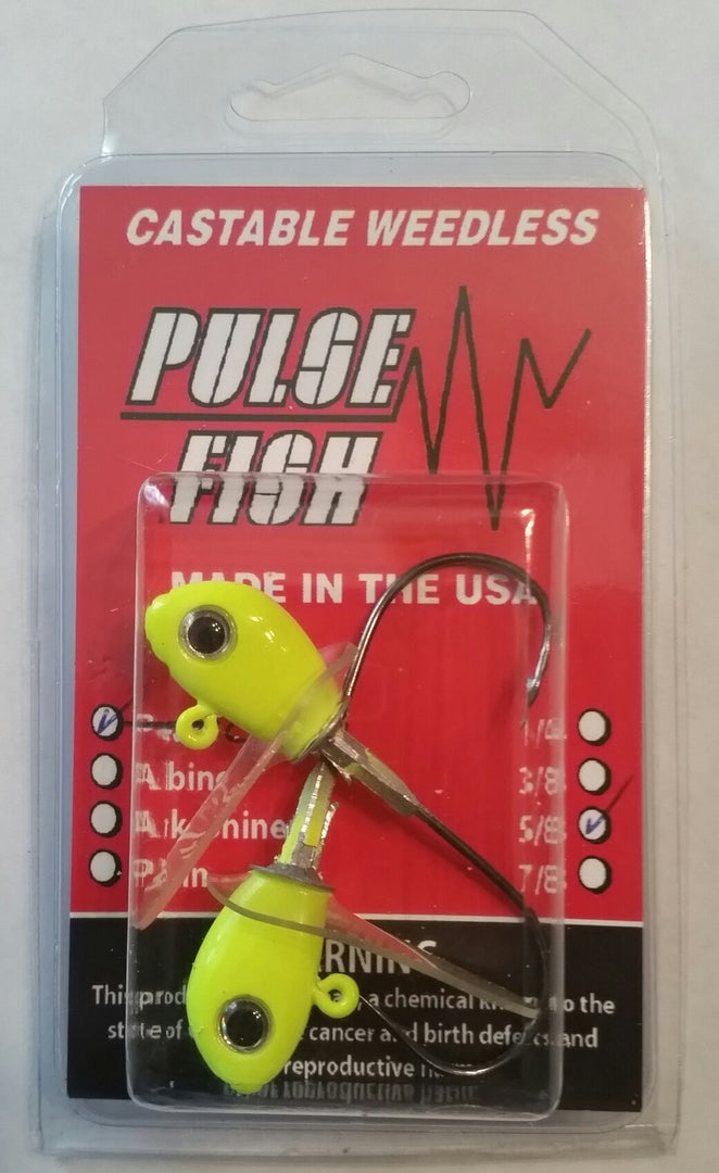 The Pulse Jig (2 Pack Without Baits: Painted Heads) - Angler's Headquarters