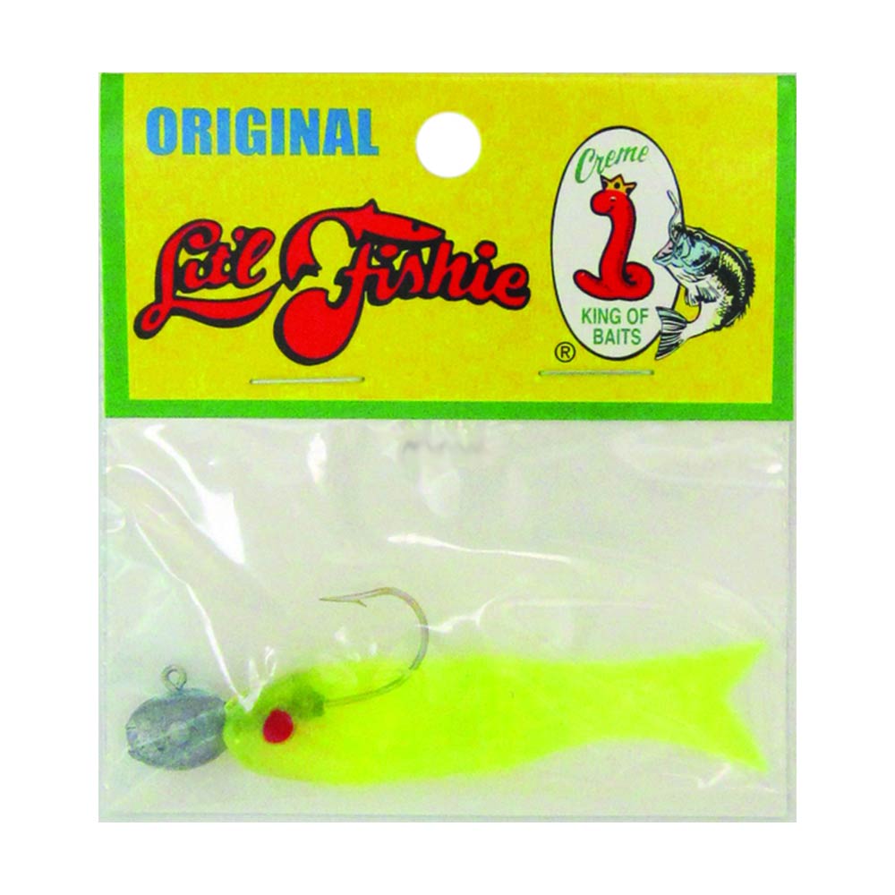 creme little fishing lures Creme 02599 Lit'l Fishie Minnow 2 1/2 inch 1/4 oz Chartreuse 1 Per Pack, Other