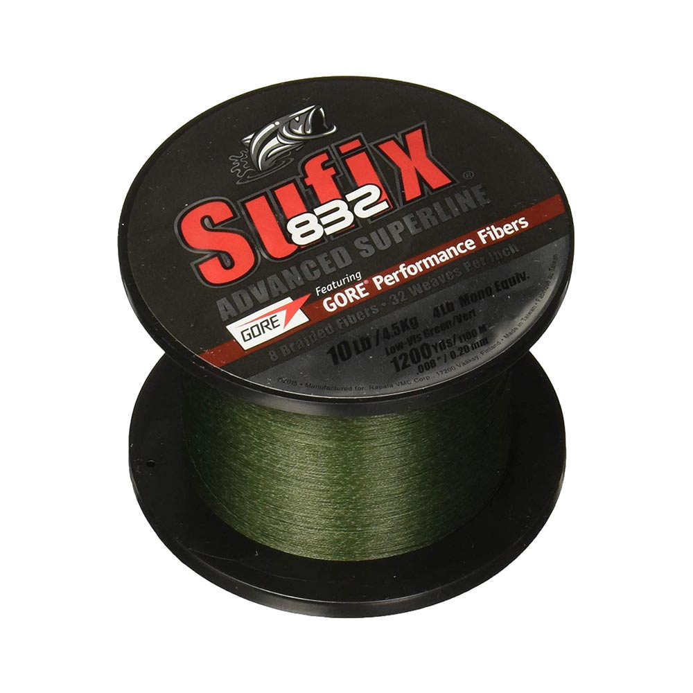 Sufix 832 Braided Line Lo-Vis Green - Angler's Headquarters